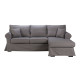ASHLEY ΚΑΝΑΠΕΣ ΓΩΝΙΑ ΔΕΞΙΑ ΜΕ ΑΠΟΣΥΡΟΜΕΝΟ ΓΚΡΙ TWIST 19 236x171x91