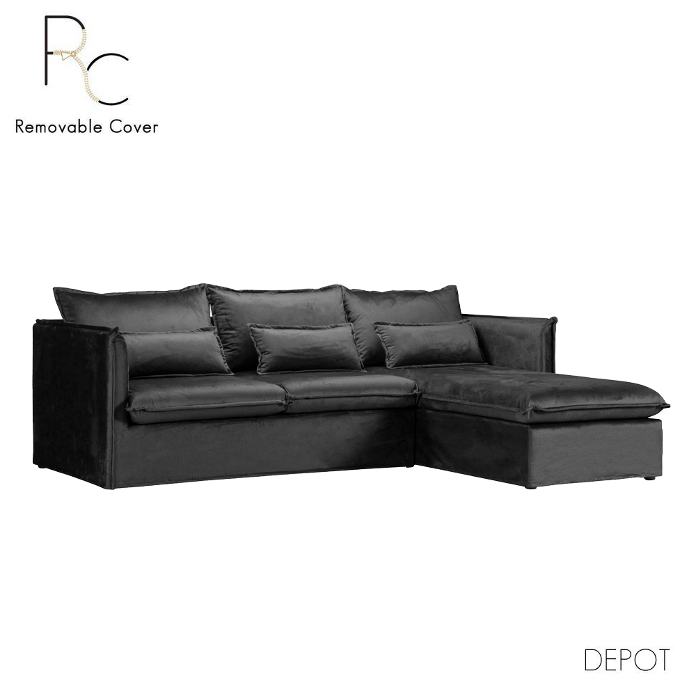 ONE ONLY ΚΑΝΑΠΕΣ ΓΩΝΙΑ ΔΕΞΙΑ ΓΚΡΙ 258x180x90 ONE ONLY ΚΑΝΑΠΕΣ ΓΩΝΙΑ ΔΕΞΙΑ ΓΚΡΙ 258x180x90
