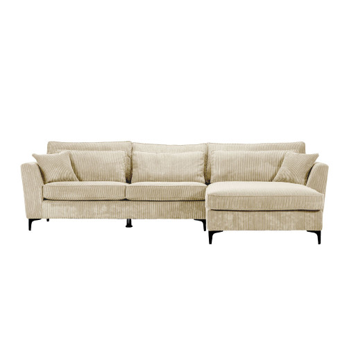 FOREVER ΚΑΝΑΠΕΣ ΓΩΝΙΑ ΔΕΞΙΑ BEIGE LINCOLN 03 316x185x92