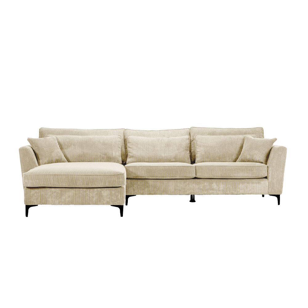 FOREVER ΚΑΝΑΠΕΣ ΓΩΝΙΑ ΑΡΙΣΤΕΡΗ BEIGE LINCOLN 03 316x185x92