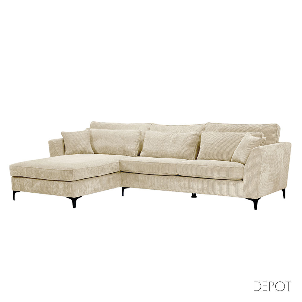 FOREVER ΚΑΝΑΠΕΣ ΓΩΝΙΑ ΑΡΙΣΤΕΡΗ BEIGE LINCOLN 03 316x185x92