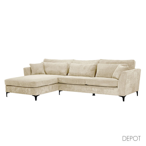 FOREVER ΚΑΝΑΠΕΣ ΓΩΝΙΑ ΑΡΙΣΤΕΡΗ BEIGE LINCOLN 03 316x185x92