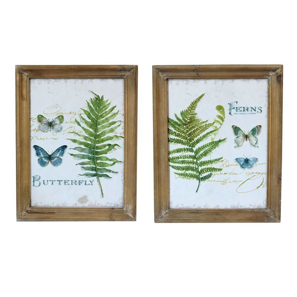Artekko Sign Διακοσμητικοί Ξύλινοι Πίνακες (33x44x3)cm 2pcs