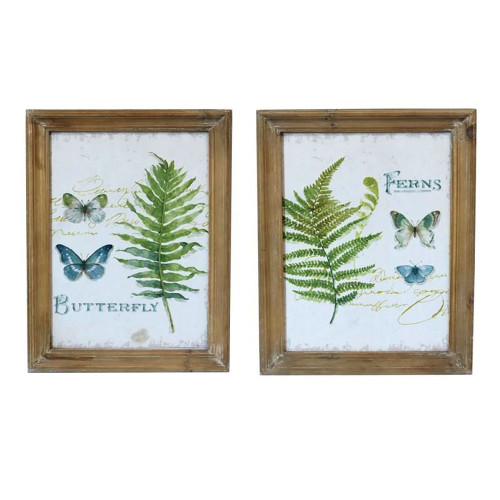 Artekko Sign Διακοσμητικοί Ξύλινοι Πίνακες (33x44x3)cm 2pcs
