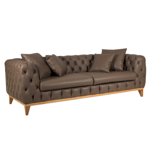 Artekko Καναπές τριθέσιος JAGUAR 225x92x68  με ξύλινα πόδια