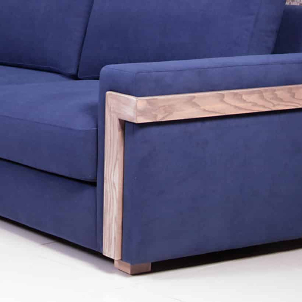 Γωνιακός Καναπές μπλε "Deluxe" 300x240x100cm   AR-01
