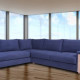 Γωνιακός Καναπές μπλε "Deluxe" 300x240x100cm   AR-01