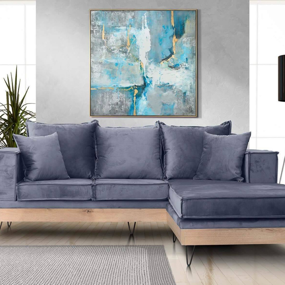 Γωνιακός Καναπές Σέριφος  220Χ190Χ80 sofa agora