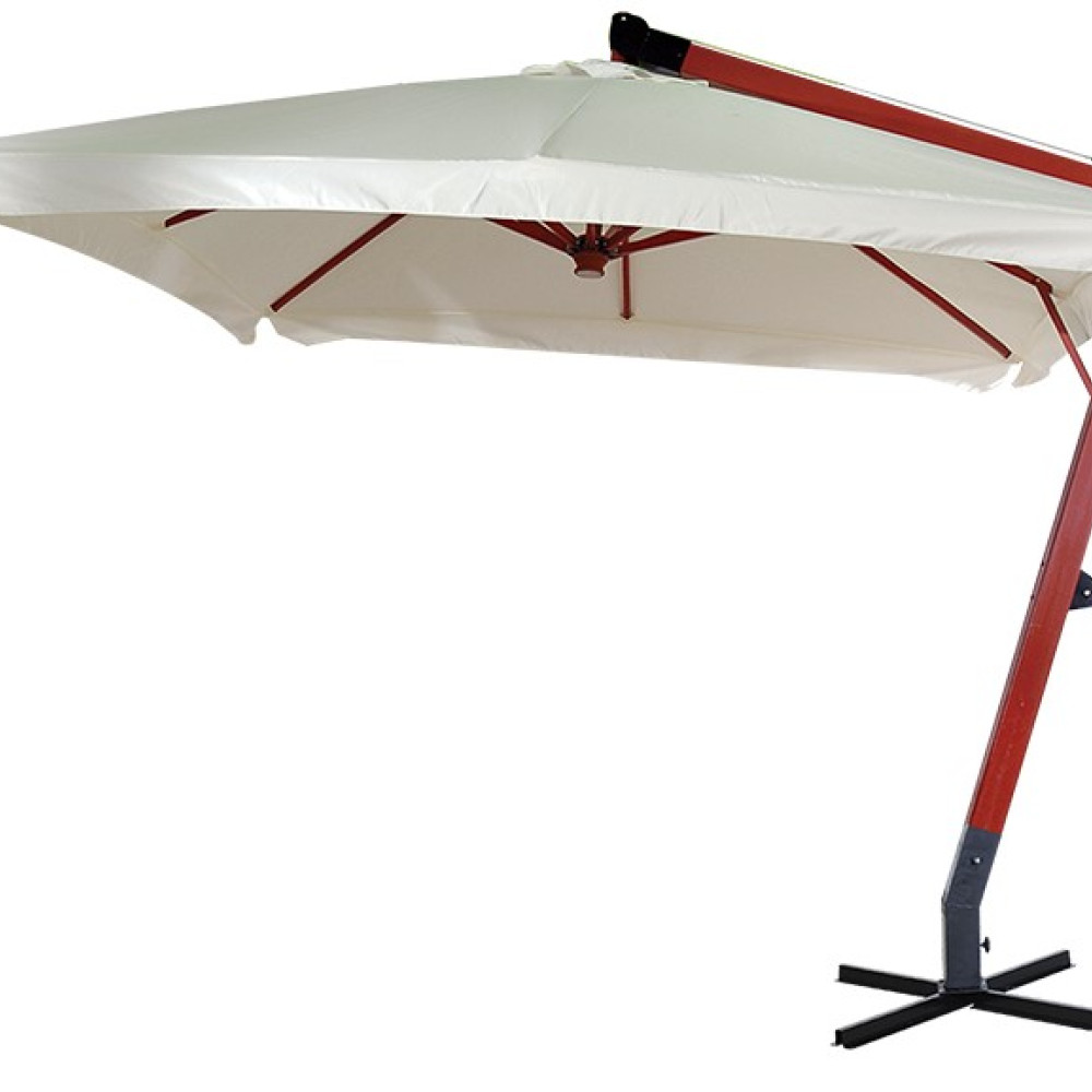 Γωνιακή Τετράγωνη Ομπρέλα 300 x 300cm ,Με Ξύλινο Κορμό155521