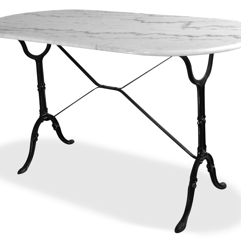 Οβάλ Μεταλλικό Τραπέζι Με Μάρμαρο 120 x 60 x 72(h)cm203434