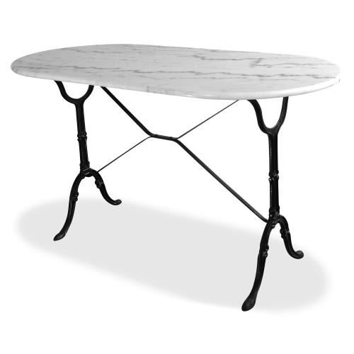 Οβάλ Μεταλλικό Τραπέζι Με Μάρμαρο 120 x 60 x 72(h)cm203434