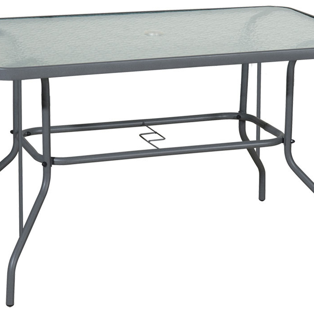 Μεταλλικό Παραλ/μο Τραπέζι Με Τζάμι 140 x 80 x 70(h)cm21089-140