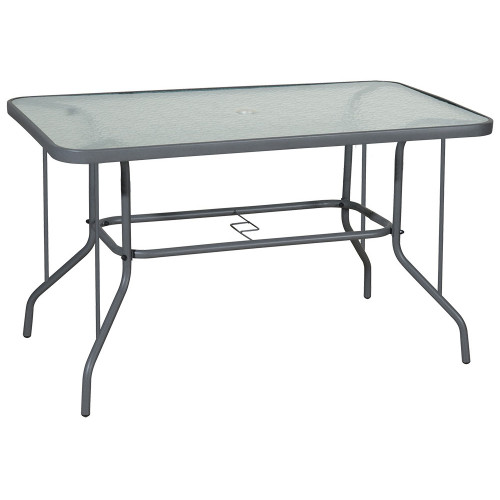 Μεταλλικό Παραλ/μο Τραπέζι Με Τζάμι 140 x 80 x 70(h)cm21089-140