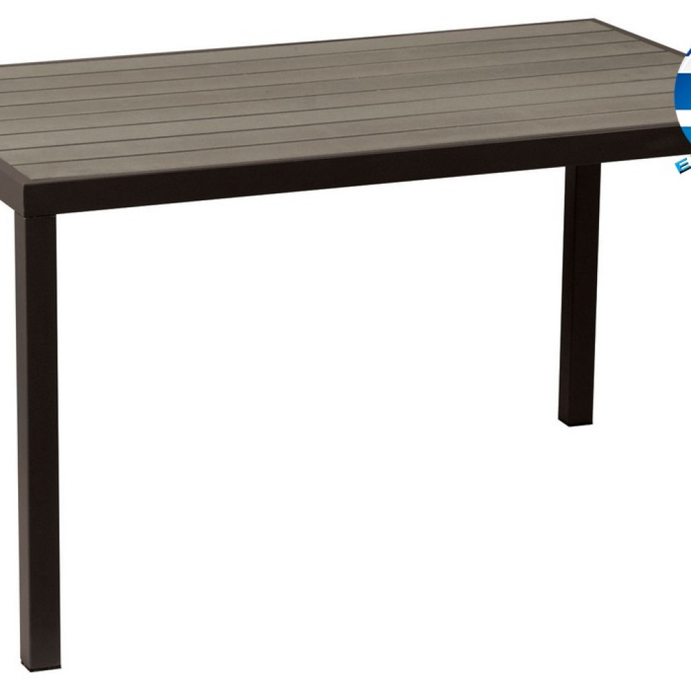 Παραλ/μο Τραπέζι Αλουμινίου Με Καφέ Pollywood 134 x 74 x 72(H)cm223931