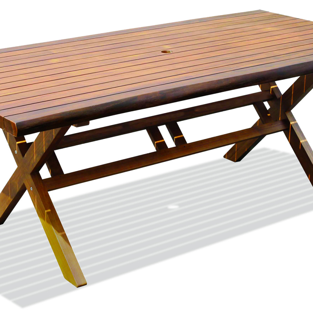 Σταθερό Παραλληλόγραμμο Τραπέζι Acacia Wood 200 x 100 x 76(h)cm22449