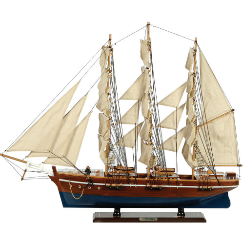 Ξύλινο Παραδοσιακό Καράβι 90 x 16 x 75 (H) cm, Χρώμα Λευκό-31116