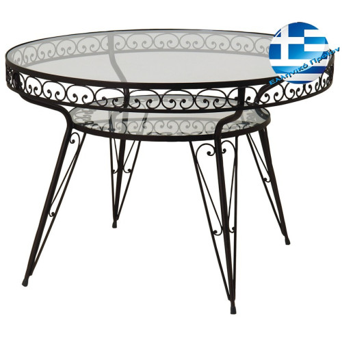 Γαλβανισμένο Στρογγυλό Τραπέζι Μασίφ 110 x 75cm  3746