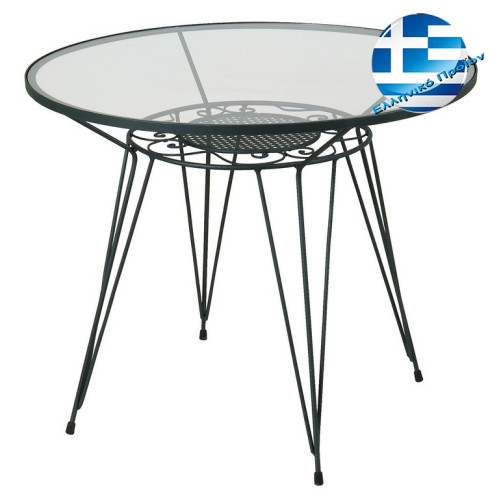 Γαλβανισμένο Στρογγυλό Τραπέζι ΜασίφØ80 x 75(h)cm