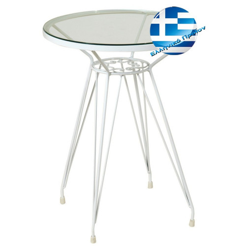 Γαλβανισμένο Στρογγυλό Τραπέζι Μασίφ 50 x 66(h)cm 3767