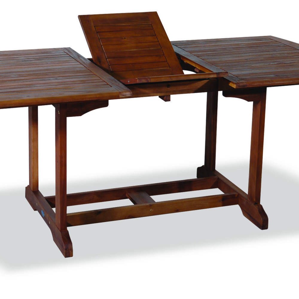 Ξύλινο Επεκτεινόμενο Τραπέζι Acacia Wood 140 + 40 = 180 x 90 x 72(h)cm