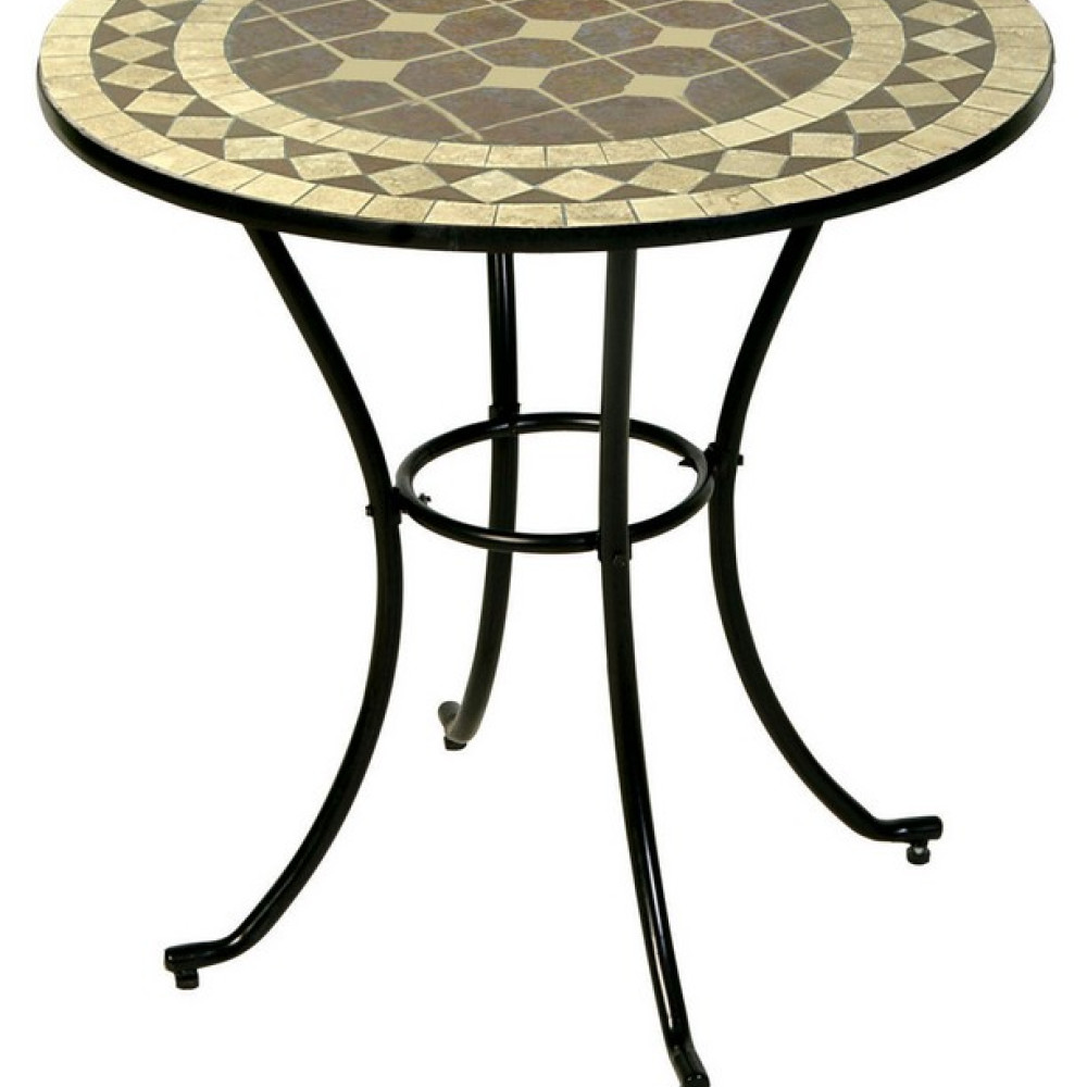 Στρογγυλό Μεταλλικό Τραπέζι Mosaic 60 x 75(h)cm