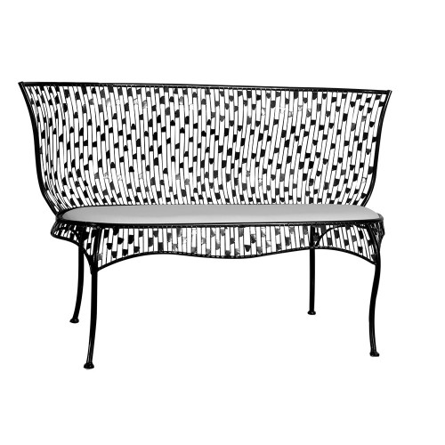 Μεταλλικός Καναπές - Σκαμπό 2 Θέσεων Royalty 113 x 44 x 48/84(h)cmJRD1375