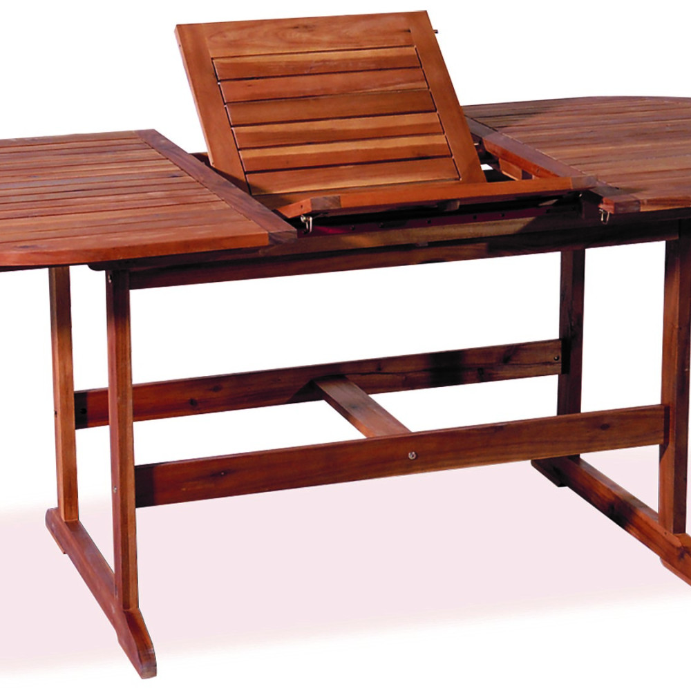 Ξύλινο Επεκτεινόμενο Τραπέζι Acacia Wood 180 + 60 = 240 x 100 x 72(h)cmMER 24 AC