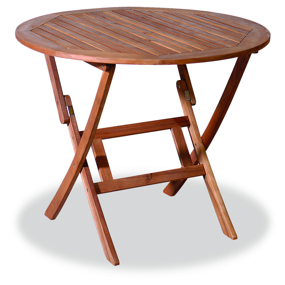 Ξύλινο ,Στρογγυλό Πτυσσόμενο Τραπέζι Acacia 90 x 75(h)cmTUR-9F AC