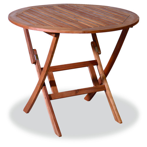 Ξύλινο ,Στρογγυλό Πτυσσόμενο Τραπέζι Acacia 90 x 75(h)cmTUR-9F AC