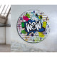 Ρολόι Τοίχου ArteLibre 'Wow' Με Γκράφιτι Πολύχρωμο MDF Φ33.8x2cm05160842