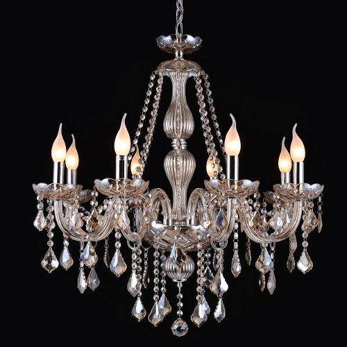 Artekko023-3145-A Chandelier Luna Πολυέλαιος 8φωτος Σαμπανιζέ Κρύσταλλο (70x70x80)cm