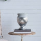 Artekko Uma Βάζο από Τερακότα σε Ασημί με Γκρι (17.5x17.5x23.5)cm