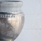 Artekko Uma Βάζο από Τερακότα σε Ασημί με Γκρι (17.5x17.5x23.5)cm