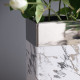 Artekko Silver Κεραμικό Βάζο σε Λευκό με Ασημί (17.5x9x19)cm