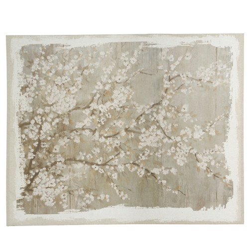 Artekko Blossom Μπεζ Πίνακας σε Καμβά MDF (121.9x3.8x152.4)cm