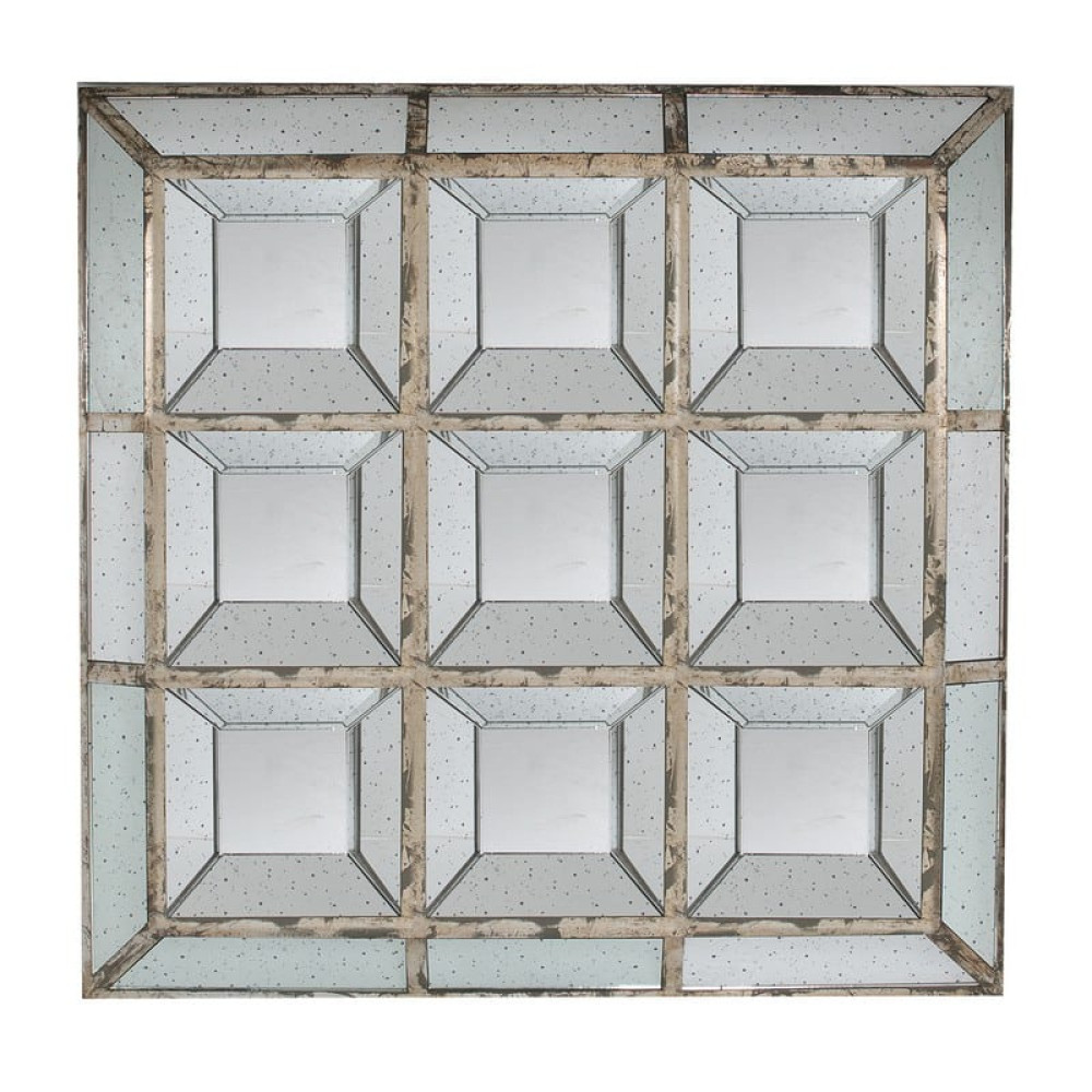 Artekko32635 Marion Καθρέπτης Τοίχου MDF/Γυαλί (116.8x7.6x116.8)cm