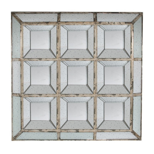 Artekko32635 Marion Καθρέπτης Τοίχου MDF/Γυαλί (116.8x7.6x116.8)cm