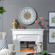 Artekko Clock Μπρονζέ Ρολόι Τοίχου MDF με Καθρέφτη (81.8x10.2x81.8)cm