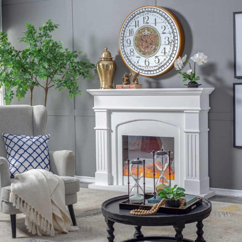Artekko Clock Μπρονζέ Ρολόι Τοίχου MDF με Καθρέφτη (81.8x10.2x81.8)cm