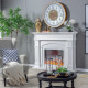 Artekko Clock Μπρονζέ Ρολόι Τοίχου MDF με Καθρέφτη (81.8x10.2x81.8)cm