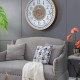Artekko Clock Μπρονζέ Ρολόι Τοίχου MDF με Καθρέφτη (81.8x10.2x81.8)cm