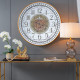Artekko Clock Μπρονζέ Ρολόι Τοίχου MDF με Καθρέφτη (81.8x10.2x81.8)cm