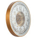 Artekko Clock Μπρονζέ Ρολόι Τοίχου MDF με Καθρέφτη (81.8x10.2x81.8)cm