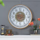 Artekko Clock Μπρονζέ Ρολόι Τοίχου MDF με Καθρέφτη (81.8x10.2x81.8)cm