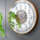 Artekko Clock Μπρονζέ Ρολόι Τοίχου MDF με Καθρέφτη (81.8x10.2x81.8)cm