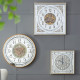 Artekko Clock Μπρονζέ Ρολόι Τοίχου MDF με Καθρέφτη (81.8x10.2x81.8)cm
