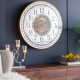 Artekko Clock Μπρονζέ Ρολόι Τοίχου MDF με Καθρέφτη (81.8x10.2x81.8)cm