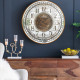 Artekko Clock Μπρονζέ Ρολόι Τοίχου MDF με Καθρέφτη (81.8x10.2x81.8)cm