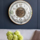 Artekko Clock Μπρονζέ Ρολόι Τοίχου MDF με Καθρέφτη (81.8x10.2x81.8)cm