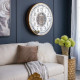 Artekko Clock Μπρονζέ Ρολόι Τοίχου MDF με Καθρέφτη (81.8x10.2x81.8)cm